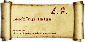 Lepényi Helga névjegykártya